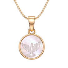 Cargar imagen en el visor de la galería, Cadena con dije del Espíritu Santo con acabado en oro 18k, de Llena de Gracia
