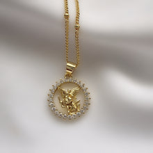 Cargar imagen en el visor de la galería, San Miguel Arcángel mini Cristales, Oro 18k