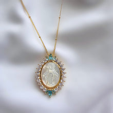 Cargar imagen en el visor de la galería, Virgen Maria Milagrosa, Turquesa Oro 18k