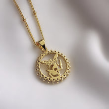 Cargar imagen en el visor de la galería, San Miguel Arcángel mini Cristales, Oro 18k