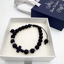 Load image into Gallery viewer, Pulsera Fortaleza Negro | Llena de Gracia Ecuador