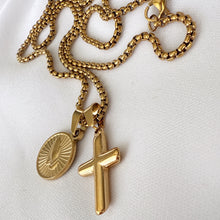 Load image into Gallery viewer, Cadena Cruz de Oración Oro 18k