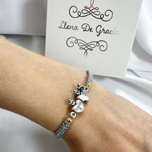 Cargar imagen en el visor de la galería, Pulsera Sagrados Corazones Plata