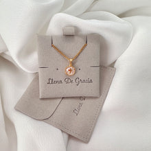 Cargar imagen en el visor de la galería, Mini cruz circular, Oro 14k
