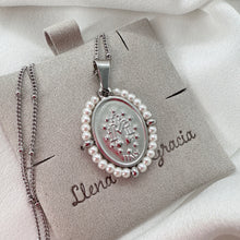 Cargar imagen en el visor de la galería, Cadena con Medalla de la Virgen María, Plata 925