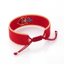 Load image into Gallery viewer, Pulsera tejida del Sagrado Corazón
