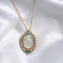 Cargar imagen en el visor de la galería, Virgen Maria Milagrosa, Turquesa Oro 18k