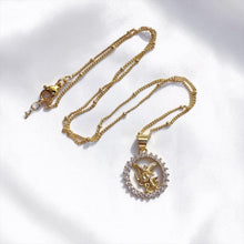 Cargar imagen en el visor de la galería, San Miguel Arcángel Mini Cristales Oro 18k | Llena de Gracia Ecuador