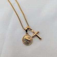 Load image into Gallery viewer, Cadena Cruz de Oración Oro 18k