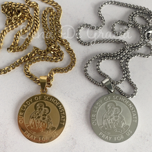 Load image into Gallery viewer, Cadena con Medalla Italiana de la Virgen de Schoenstatt en Plata y Oro 18k
