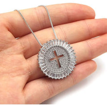 Cargar imagen en el visor de la galería, Medallón de Cruz Luminosa, Plata
