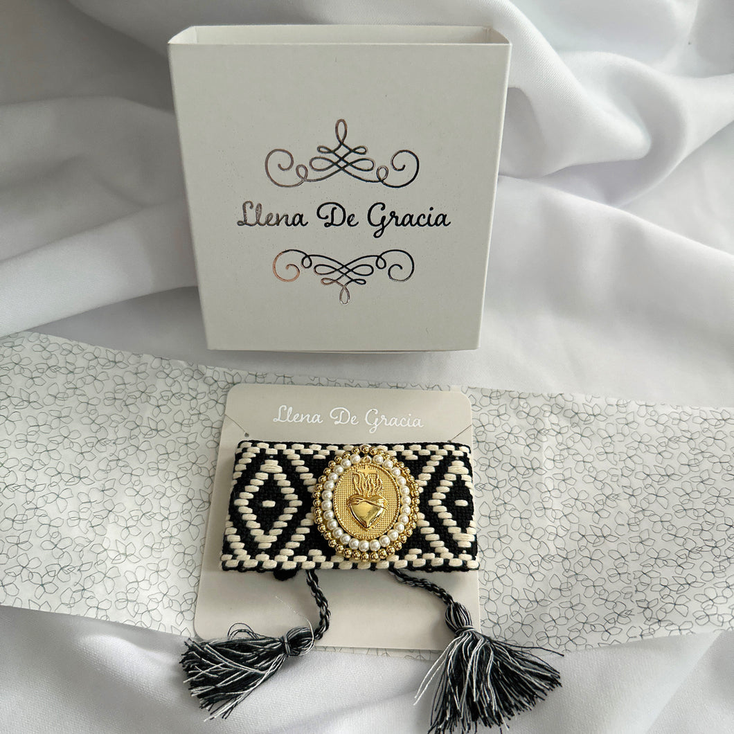 Pulsera Tejida del Sagrado Corazón