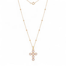 Cargar imagen en el visor de la galería, Cruz de Perlas, Oro 18k

