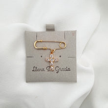 Cargar imagen en el visor de la galería, Pin Cruz Mosaico, Oro 14k
