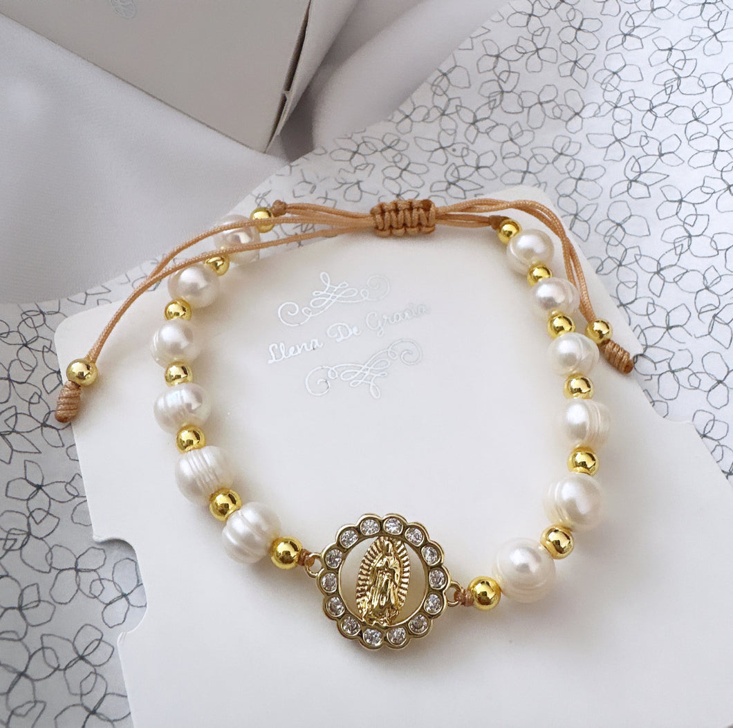 Pulsera de Virgen Maria - Perla