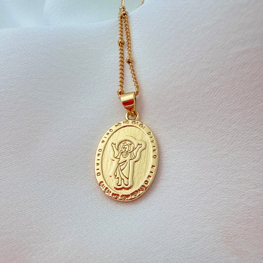 Cadena  Divino Niño, Oro 14k