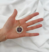 Cargar imagen en el visor de la galería, Collar Cruz de San Benito chapado en Oro 14k y Perlas
