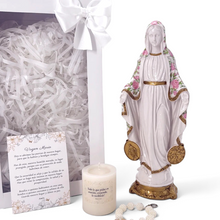 Cargar imagen en el visor de la galería, Virgen de la Medalla Milagrosa Rositas, figura religiosa pintada a mano | Llena de Gracia Ecuador
