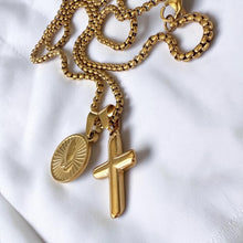 Cargar imagen en el visor de la galería, Cadena Cruz de Oración, Oro 18k
