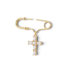 Cargar imagen en el visor de la galería, Pin Cruz Mosaico, Oro 14k
