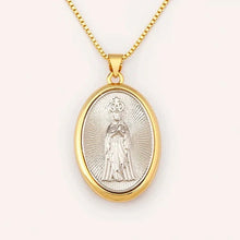 Cargar imagen en el visor de la galería, Cadena con Medallón de Virgen de Fátima, Plata 925
