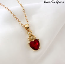 Load image into Gallery viewer, Cadena con dije Cristal del Sagrado Corazón
