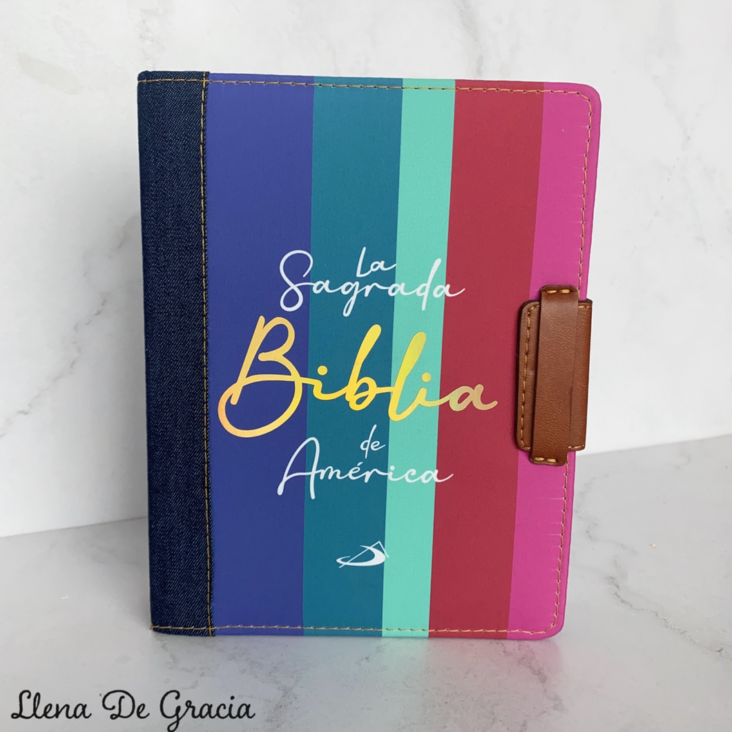 Sagrada Biblia con estuche de colores