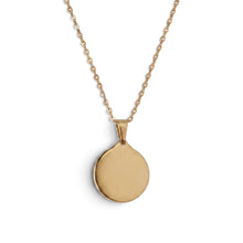 Cargar imagen en el visor de la galería, Llena de Gracia 18k gold chain necklace featuring a round San Antonio pendant with the Child Jesus
