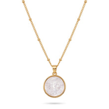 Cargar imagen en el visor de la galería, Cadena con la Cruz de San Benito en madre perla y acabado en oro 18k
